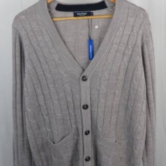 Edinburgh Woollen Mill James Pringle Cable Knit Cardigan Grey Size: M