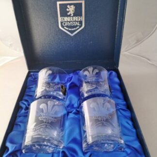 Edinburgh Crystal Charles And Diana Wedding 4 X Whisky Glasses