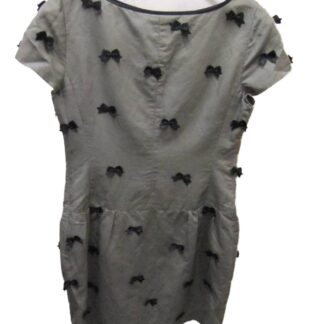 Edinburgh Woollen Mill Knee Length Dress With Bows Grey Size: 10