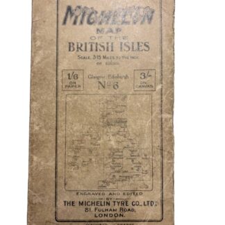Vintage Michelin Map Of The British Isles. No. 6 Glasgow-edinburgh
